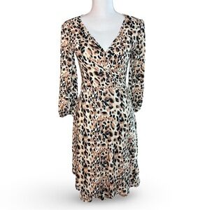 Ninexis Leopard Print Wrap Dress – Size M NWT